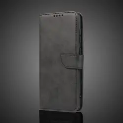 Luxurious Leather Wallet Flip Case for Realme C3 - Premium Protective Phone Holster (LY DKXNW Black)