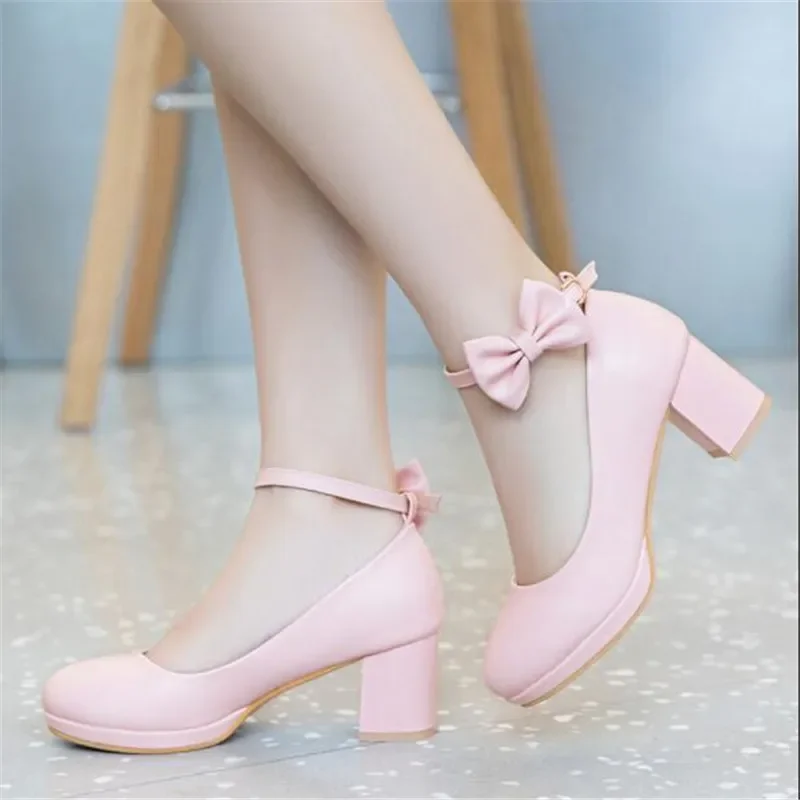 Princess Kids High Heel Shoes Glitter Children Leather Dance Shoes Bow Girls Elegant Wedding Shoes 3