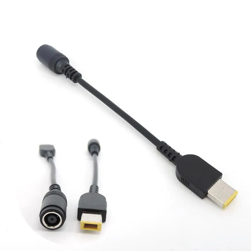 

7.9*5.5mm Round Jack to Square port Plug End power Adapter Pigtail Charger connector Cable For IBM for Lenovo for Thinkpad 10cm