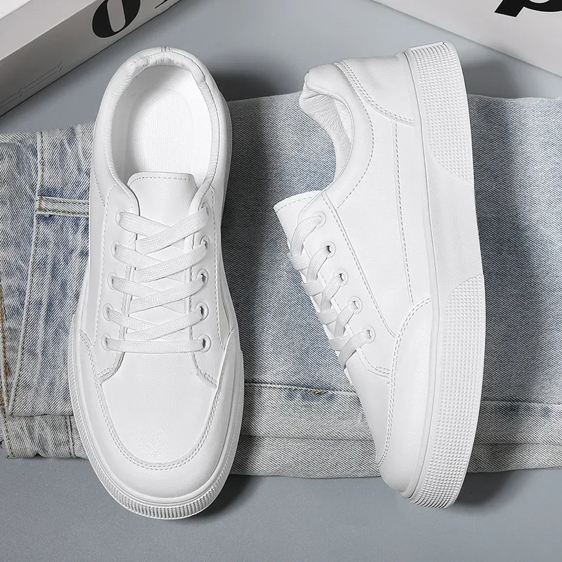 Men's New Fashion Trend Low White Shoes Sneakers Men's Shoes Spring and Summer Canvas Breathable Casual Board