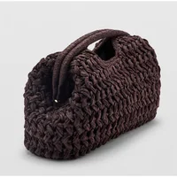 Natural Fiber Snap Clutch Bag,Spanish Seaside Women's Straw Woven Handbag,Summer Beach Travel Vacation Evening Elegant Purse - Image 6