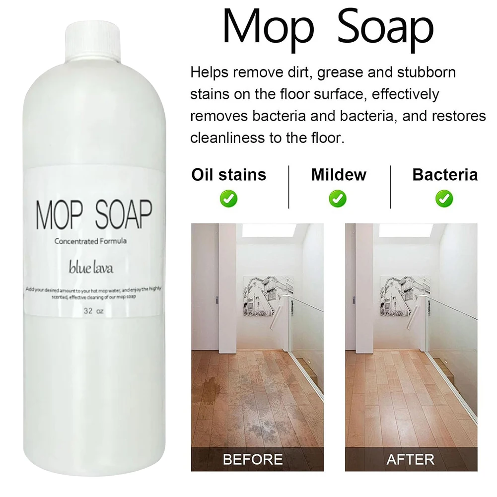 32oz Mop Soap Floor Cleaning Solution Mop Cleaning Soap Pet-friendly Cleaner for Home Multi-purpose Cleaner Liquid