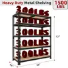 Adjustable Metal Garage Storage Shelves 5 Tier Heavy Duty Utility Shelving Unit 36" x 16" x 72" H Organize Garage Warehouse 3