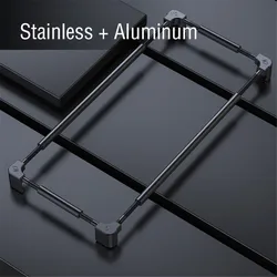 Shockproof Stainless Metal Bumper Universal Cover for Sony Xperia Smartphones (Black)