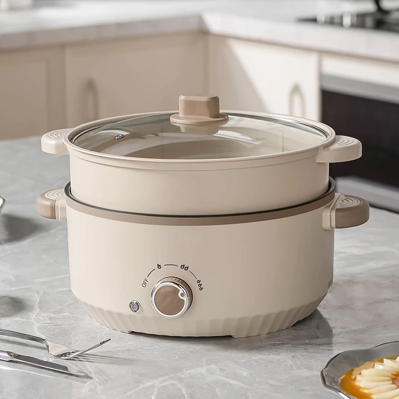 Panela de Comida Elétrica Multi Fogão Antiaderente Panela Quente do Agregado Familiar Fogão de Arroz de Fritura 220v 3l 4.5 l 220v
