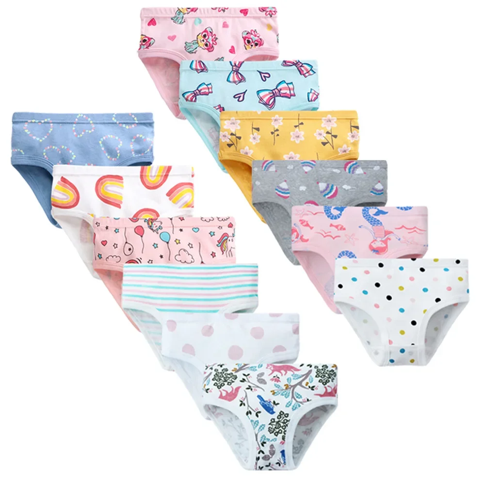 Girls Underwear Children Underwear 2-7 Years Girls Panties 3pcs Per Pack Cotton Student Kids Underwear Teen Panties Young Puberty Girls Underpant