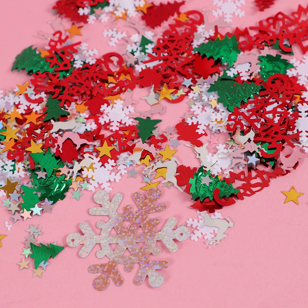 Sequins Snowflake Confetti, Table Scatter, Xmas Ornaments, Christmas Party,  Sprinkling Decorations, Nail Sticker, 2cm, 300Pcs - AliExpress