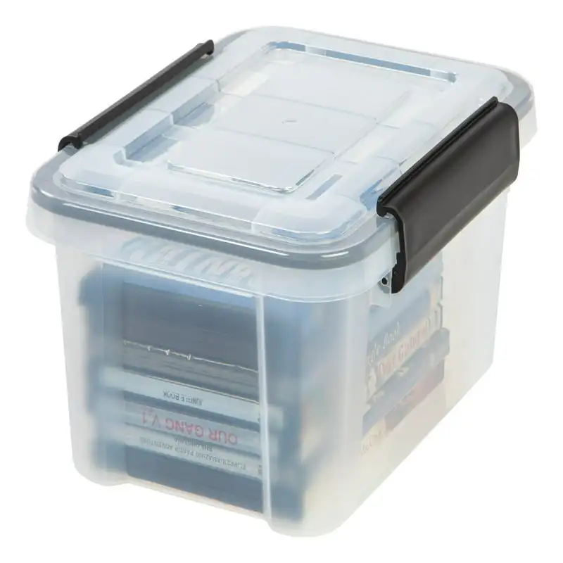 

6 Quart WeatherPro Gasket Plastic Storage Box with Buckles, Clear Meat termomether Temperature Type k thermocouple Thermomether