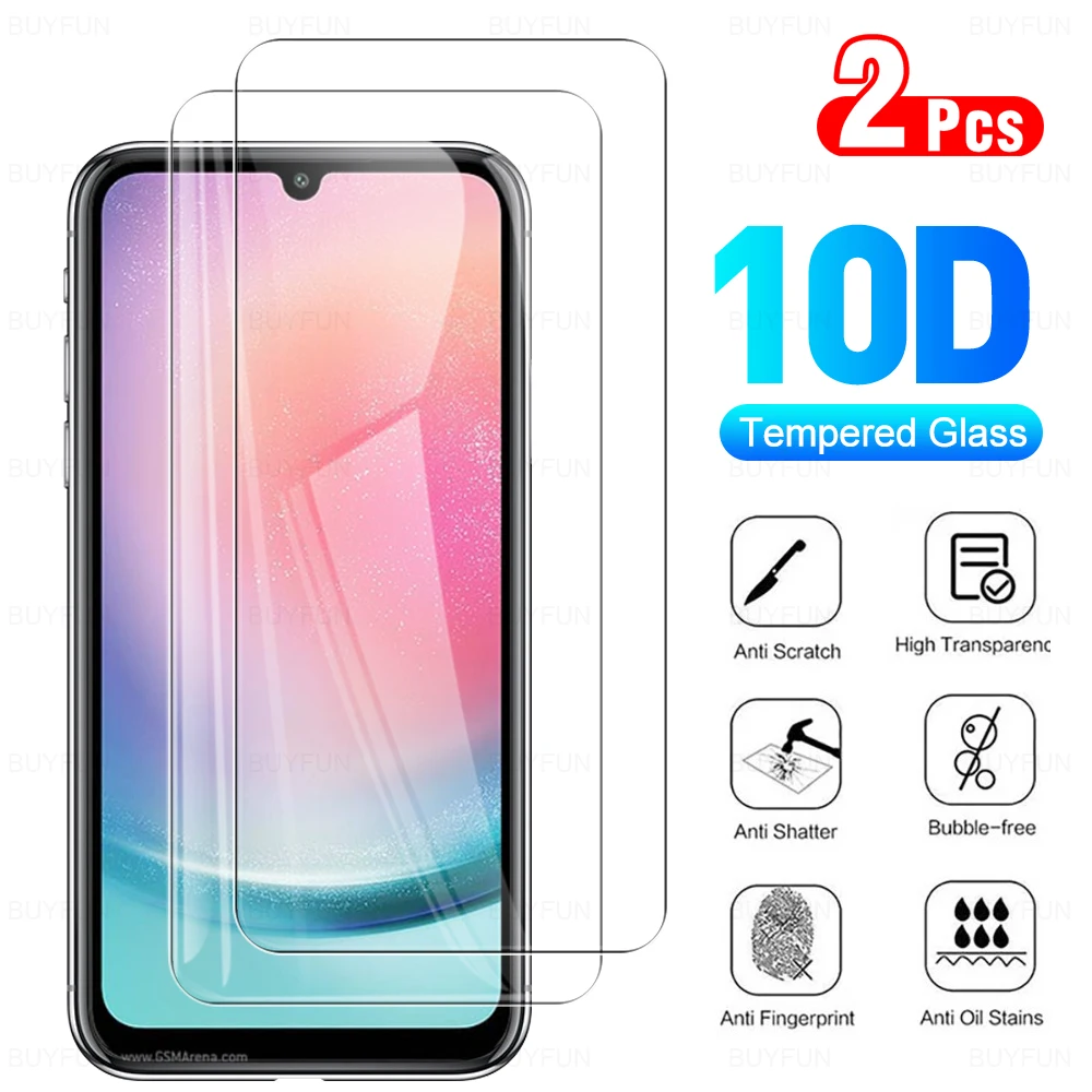 

Защитное стекло, закаленное стекло для Samsung Galaxy A24 4G A34 5G A14 A04 A54 A52 A52s SamsungA24, 2 шт.