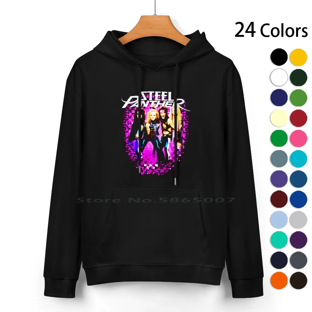 

Steel Panther Logo Pure Cotton Hoodie Sweater 24 Colors Twister Sister Logo Music Band Ojogelo Steel Panther Logo Band 100%