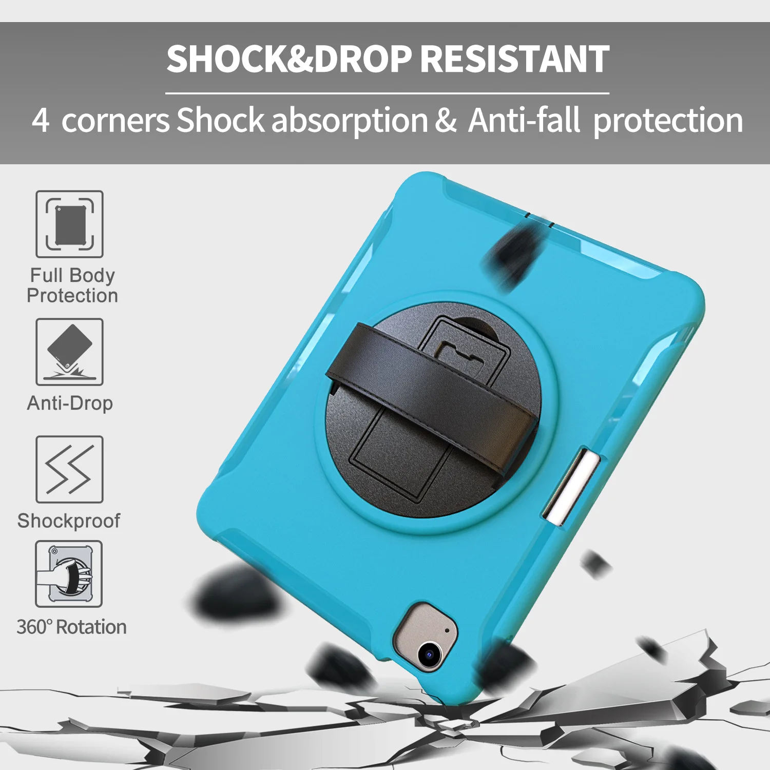 Rugged Shockproof Kickstand Handle Case