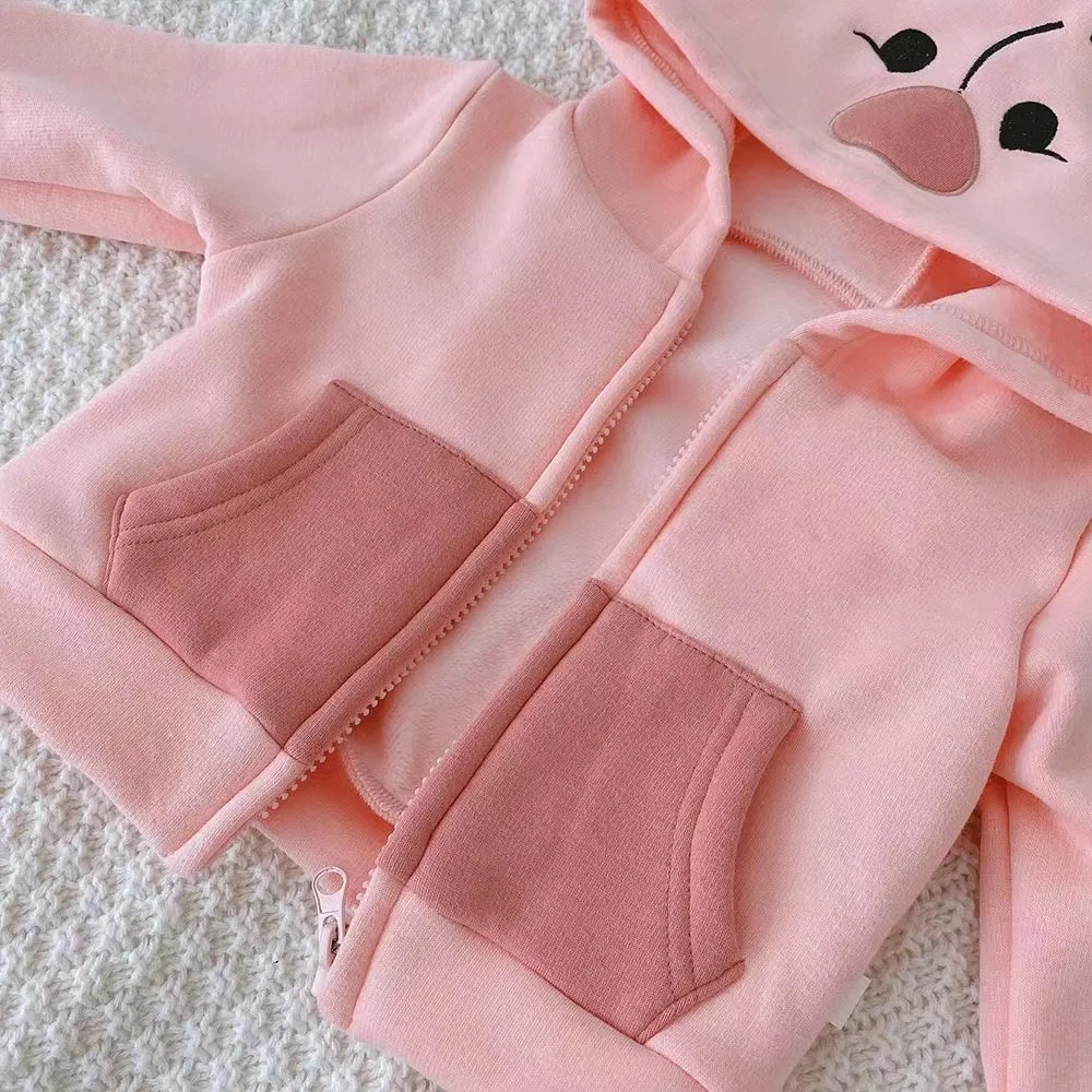 Baby Boys Autumn Winter Jacket Kid Warm Zipper Coat Girl Thick Parka Children Clothing Cartoon Winnie Pooh Outerwear Pajama Tops children outerwear