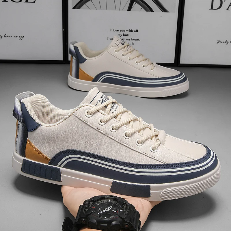 Scarpe da skate casual da uomo in pelle comode per tutti i giorni_voghion.com