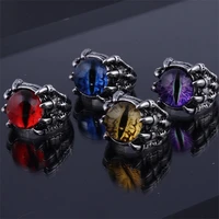 Salonfang  2023 New Retro Jewelry Rings Gothic Rings Unisex Punk Skull Rock Hip Hop Adjustable Gift Jewelry Evil Eye/Dragon Claw 2