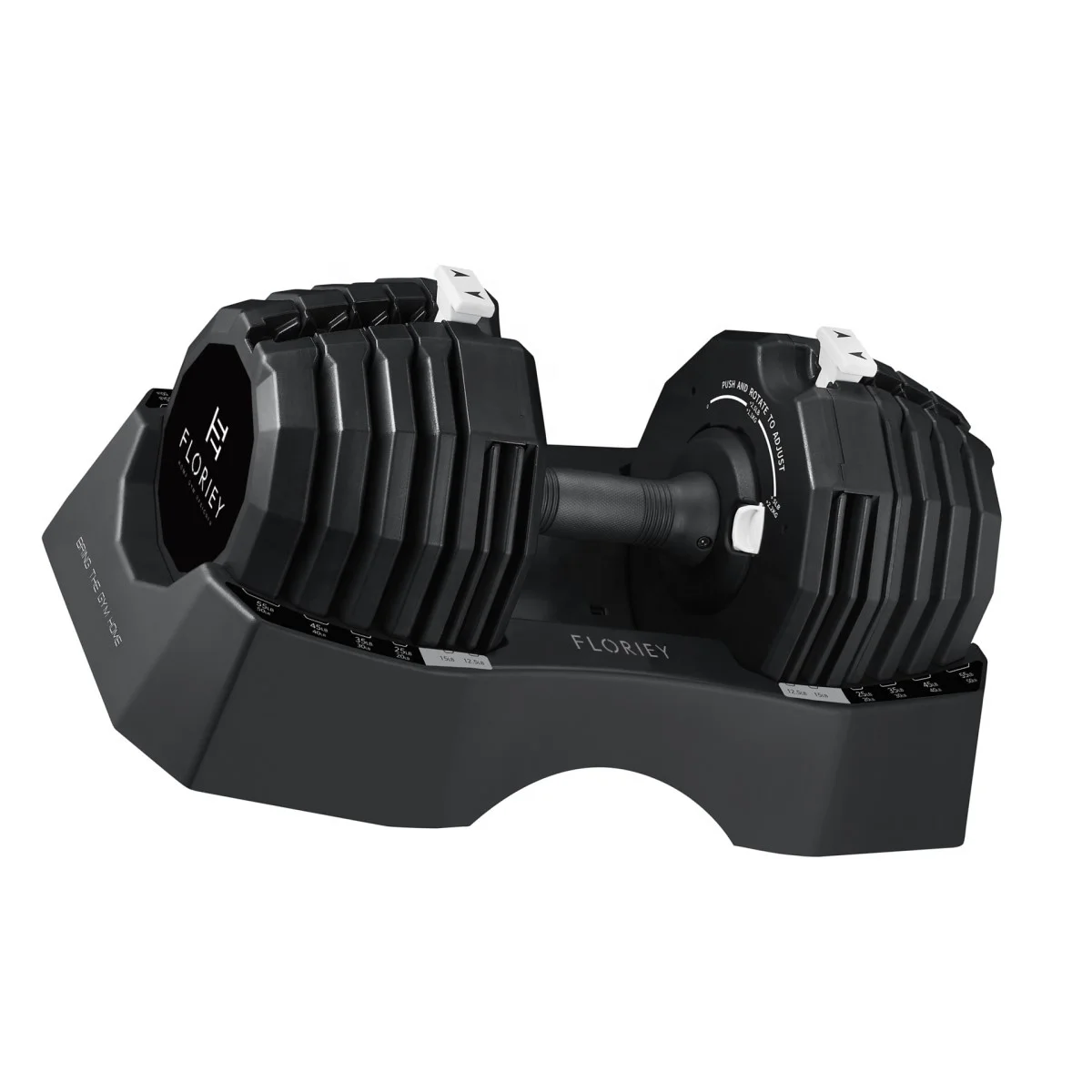 

55LB 25KG Rubber Coated Adjustable Dumbbell hexagon dumbbell