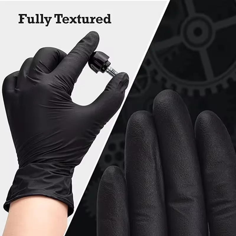 Guanti Monouso In Nitrile Nero 100 Pezzi Taglia Media – Uso Professionale, Medicali, Tatuaggi