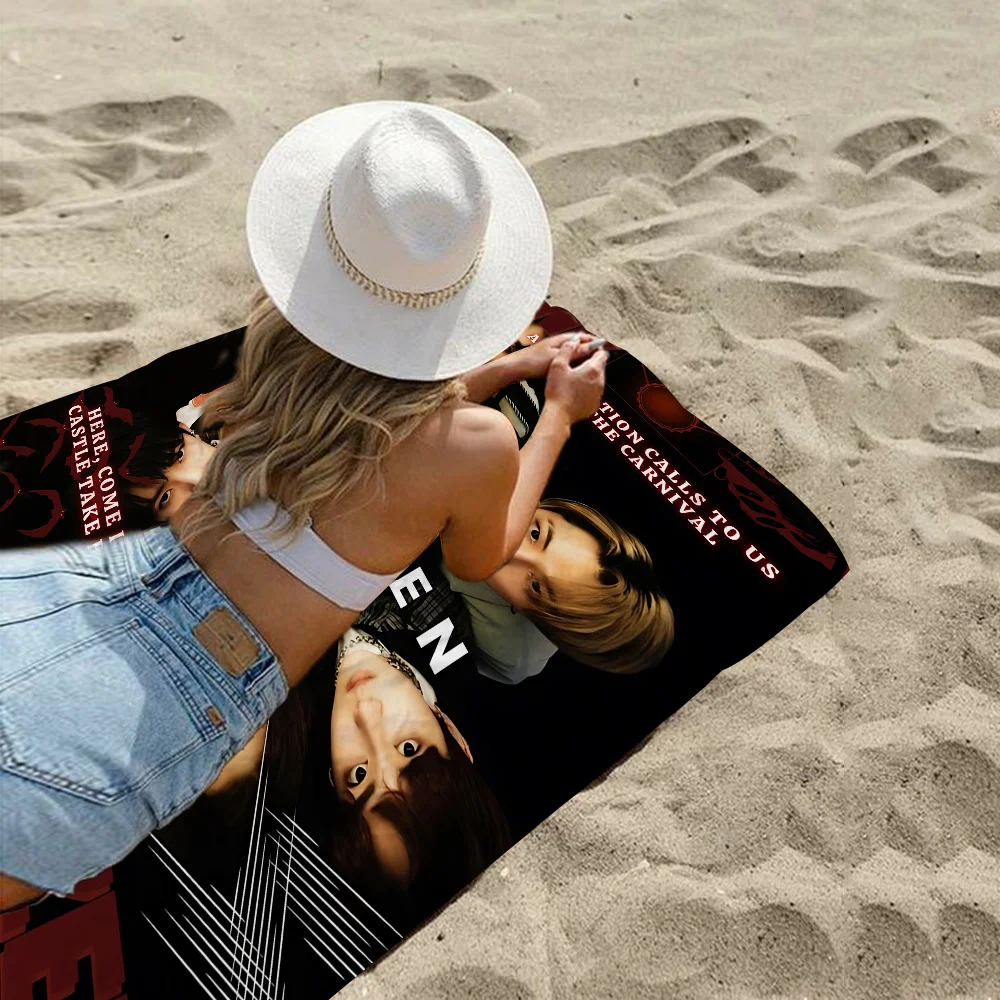 Kpop E-ENHYPEN Microfiber Beach Towel Absorbent Quick Dry Soft Yoga Swimming Resort Mountain Climbing Towel 5