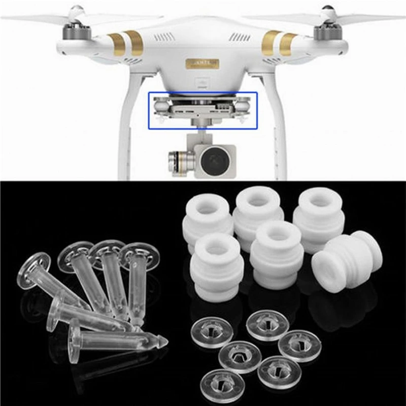 

Camera Gimbal Shock Absorption Damping Rubber Balls & Anti-drop Pins Kit for DJI Phantom 3 Standard Professional Advanced