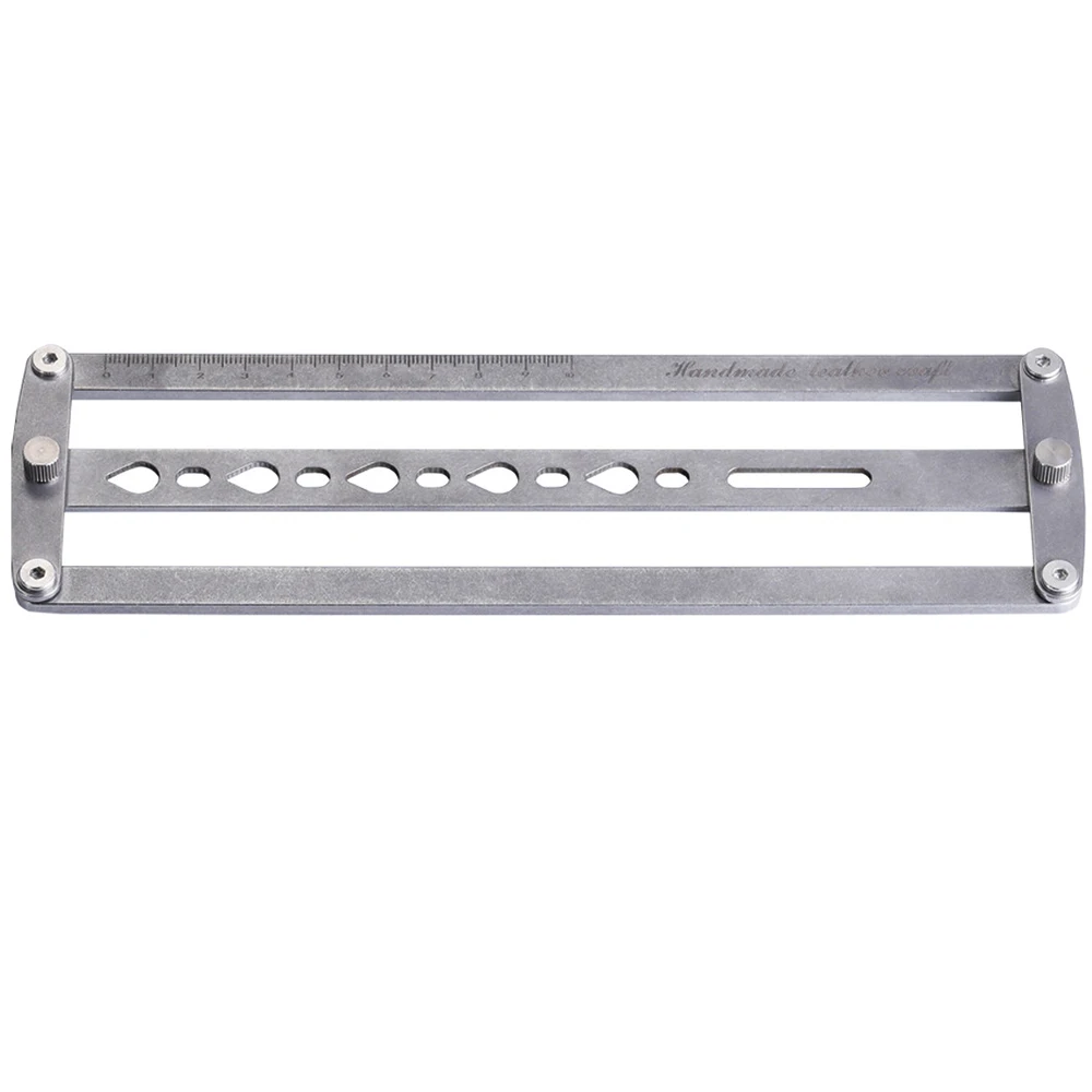 Belt Auxiliary Positioning Punching Ruler Adjustable Punch Hole Spacing Template Tool Professional Handmade Leather DIY Tools