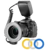 RF-550D 48 Macro LED Ring Flash Light With 8 Adapter Ring For Nikon Canon Pentax Olympus Panasonic DSLR Camera aro de luz Kits 4