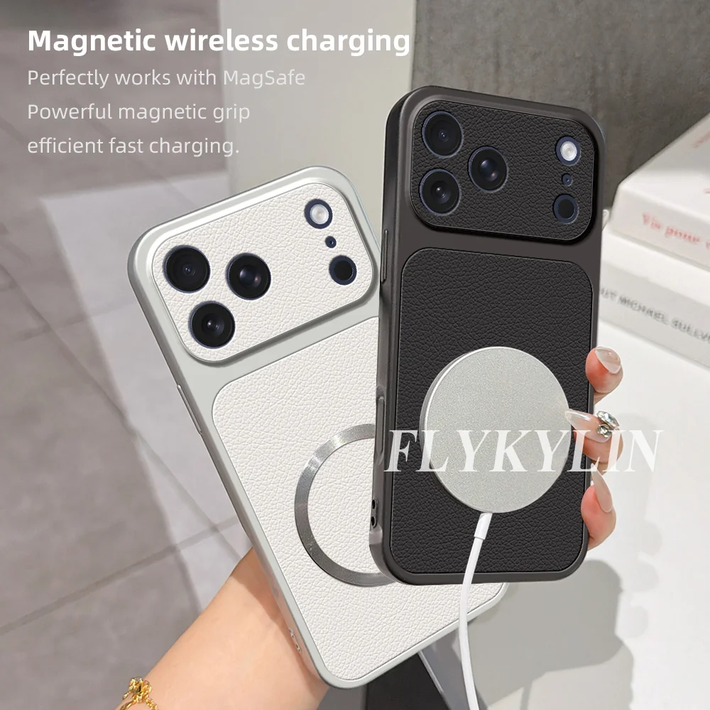 Litchi Texture Protective Phone Case with Magnetic Attraction and Hanging Rope