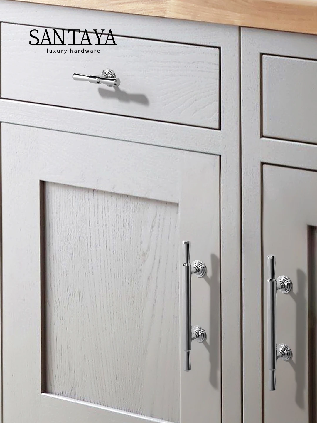 Silver Brass Cabinet Handles 6