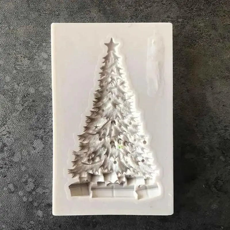 DIY Epoxy Resin Christmas Series Cake Baking Decoration Christmas Tree Shape Silicone Mold Christmas Tree Shape Silicone Mold