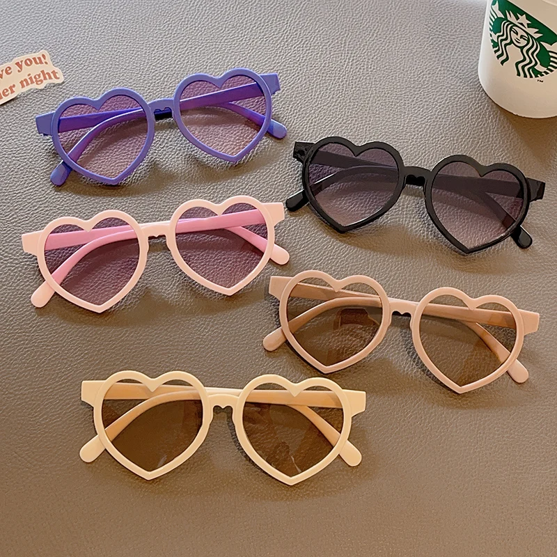 Kids Sunglasses Children Sunglasses Children Girls Polycarbonate Heart Shape Vintage UV400 Polarized Sunglasses