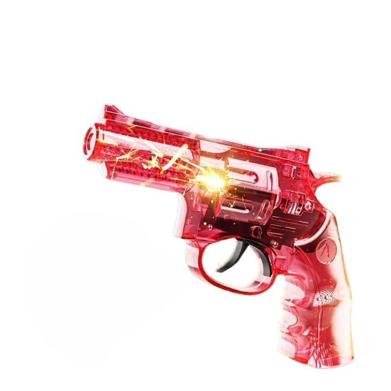 Leuchtender Pistolenzündstein, der Licht ausstrahlt – Transparenter Revolver, Spielzeugpistole, Neuheit für Outdoor-Aktivitäten, Geschenkidee_voghion.com