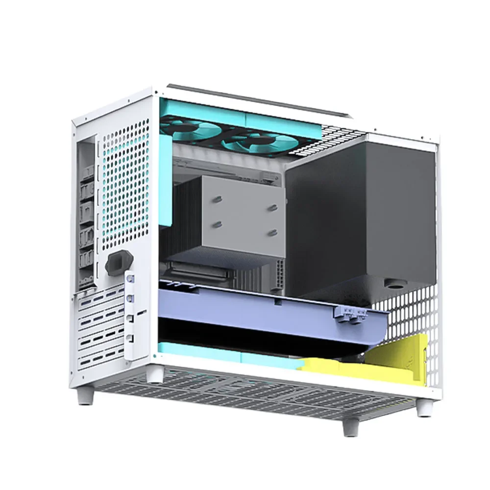 NIU E15 M-ATX Chassis 335mm Graphics Card 135mm Radiadtor ATX PSU 3.5" HDD 6 Case Cooling Fan Side Window