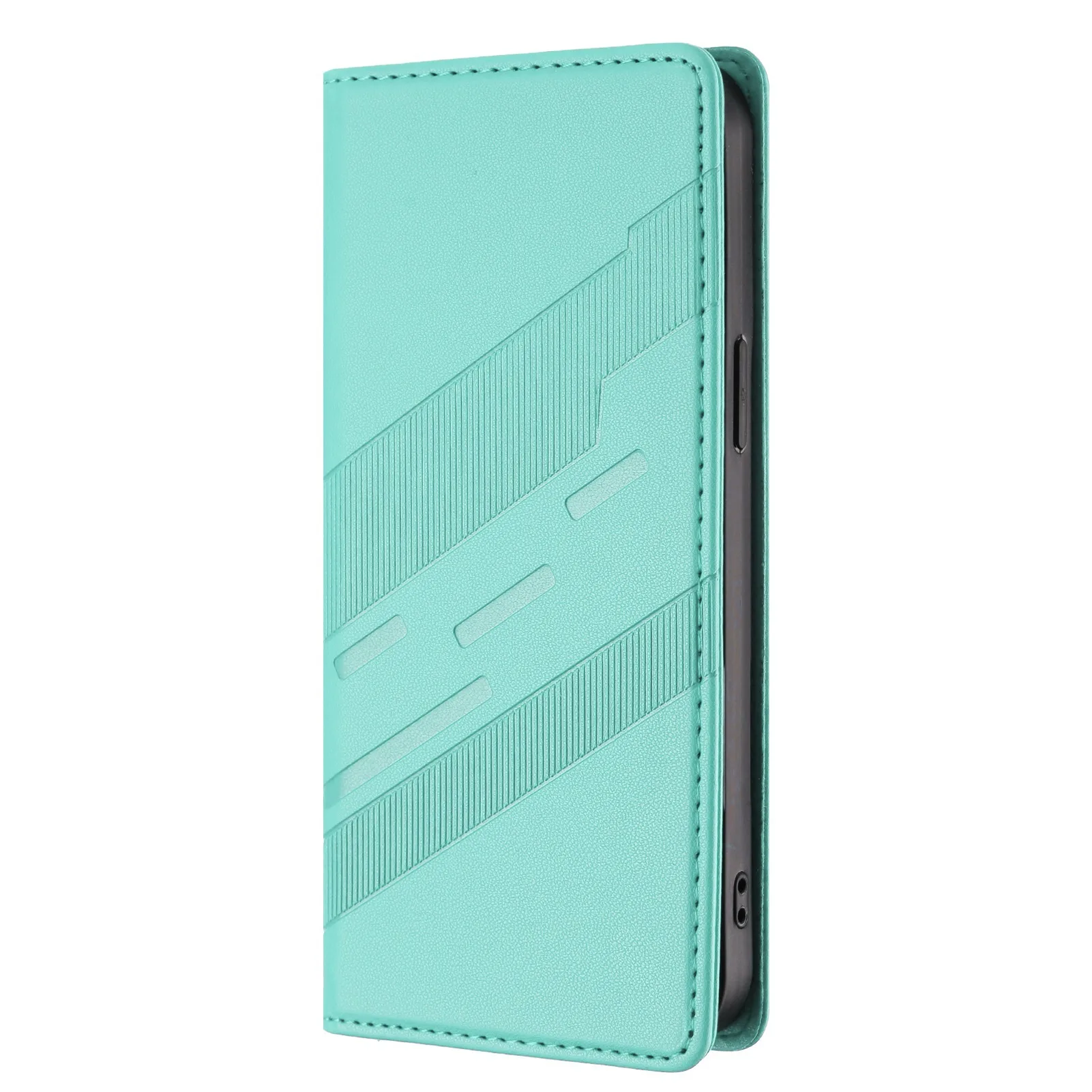 Magnetic Flip Phone Case with Card Slot Wallet and Embossed Design