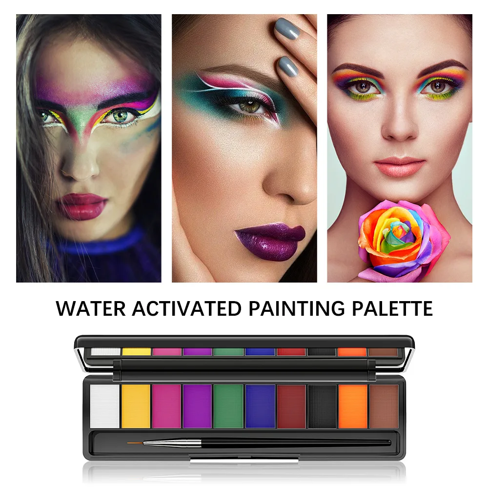 Water Soluble Body Face Palette Painting Human Based Facepaint Makeup Kit  Professional Clown Pigment Powder Child - AliExpress
