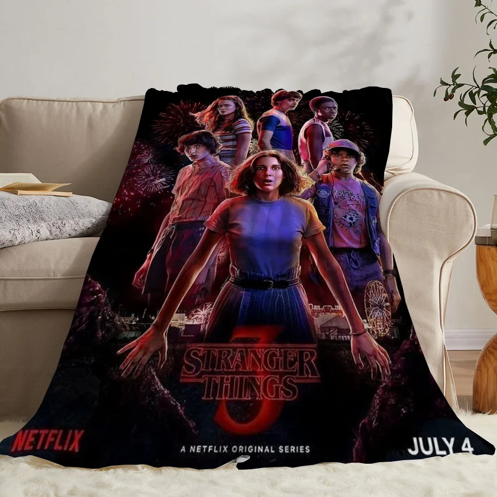 Thin Wadding Blanket for Sofas Stranger Things Microfiber Bedding Nap Blanket Sofa Winter Interior for Home Fluffy Plaid Throw microfiber blanket