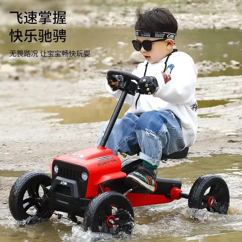 Children's Foot Climbing Kart Four Wheel Balance Beach Bike 3-6 Year Old Baby Bicycle