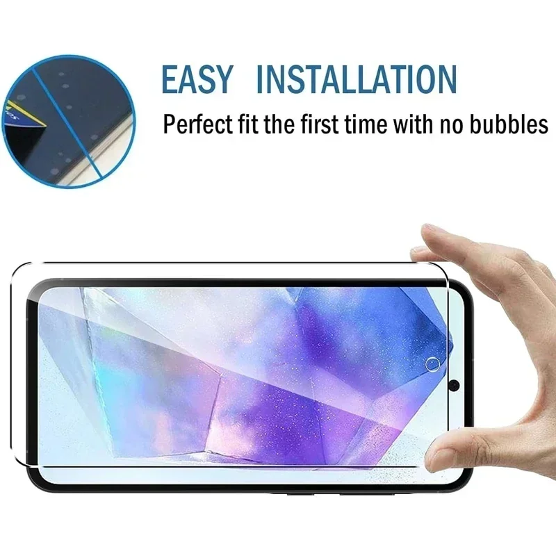 5Pcs Screen Protector for Samsung A55 A15 A54 A34 A13 A14 A53 A52 A12 A33 A52S A32 A35 A71 A72 A51 A22 S10E S20FE Tempered Glass 5