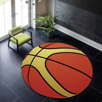 3D Basketball Football Baseball Print Area Rug 1