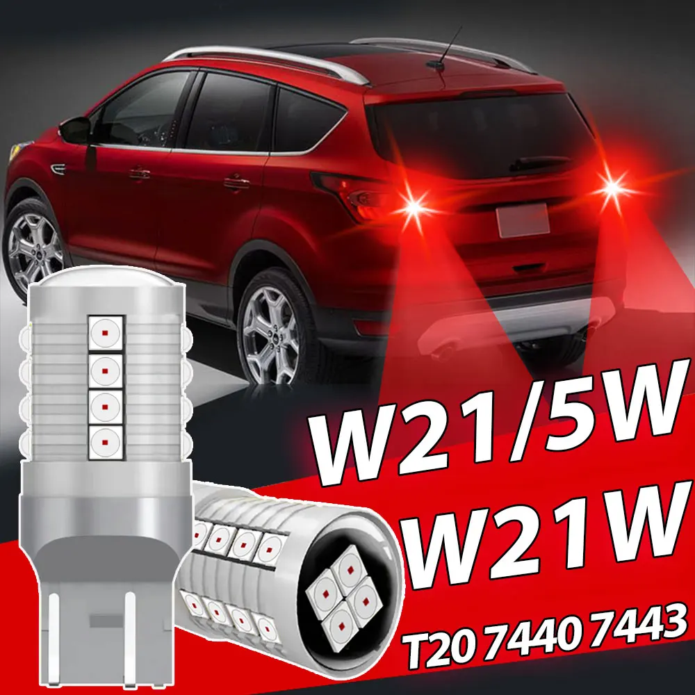 

Светодиодные лампы X20 Series 7443 7440 T20, супер яркие лампы W21W W21/5W 7441 7444 с проектором для задних тормозов/фонарей заднего хода, красный/белый