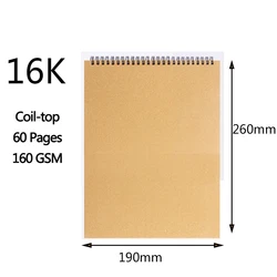 Premium Thick Paper Sketchbook - 160 GSM for Painting, Drawing, and Creative Arts (16k-top)