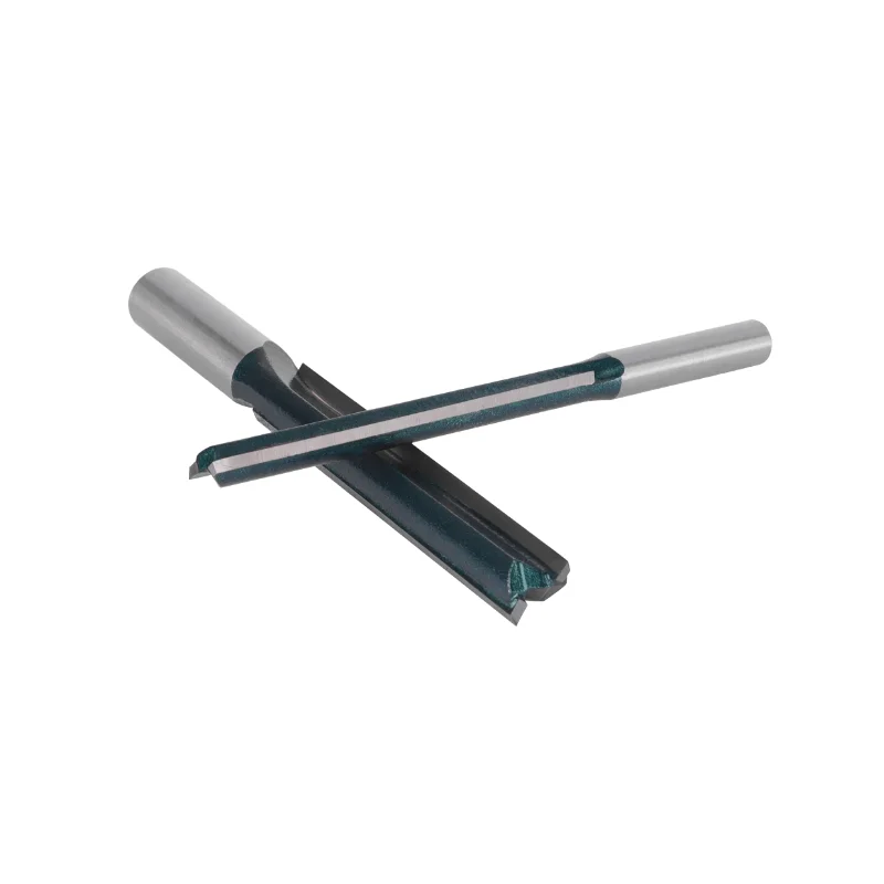 Milling Cutter Woodworking Tools 6.35MM 8MM 12MM Shank Long Blades Straight Router Bits Milling Cutters for Woodworking Cleaning Flush Trim