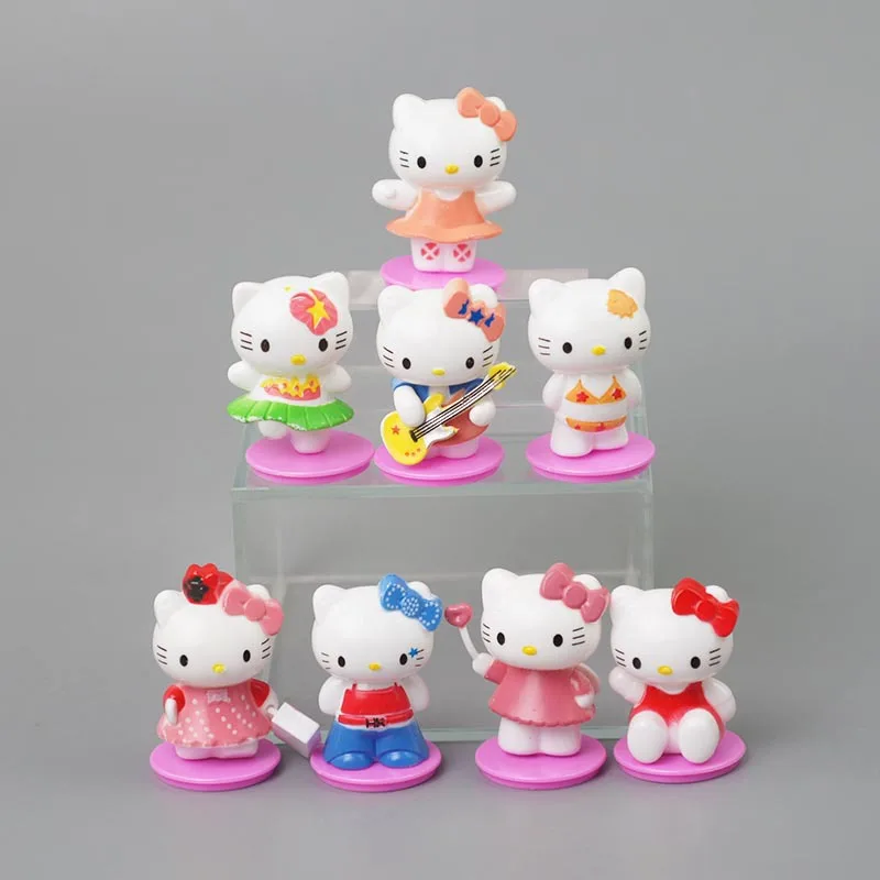 Sanrio Kuromi Doll Model Action Anime Figures Kuromi Mymelody Doll Model Toys Cute Cartoon Esports Room Desktop Ornaments Gifts