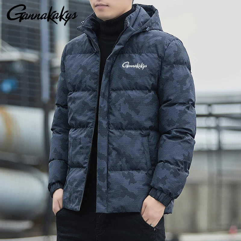 Winter Fishing Jacket, Men's Windproof and Warm Hooded Jacket, Outdoor Cold Proof Fashionable Sports Jacket