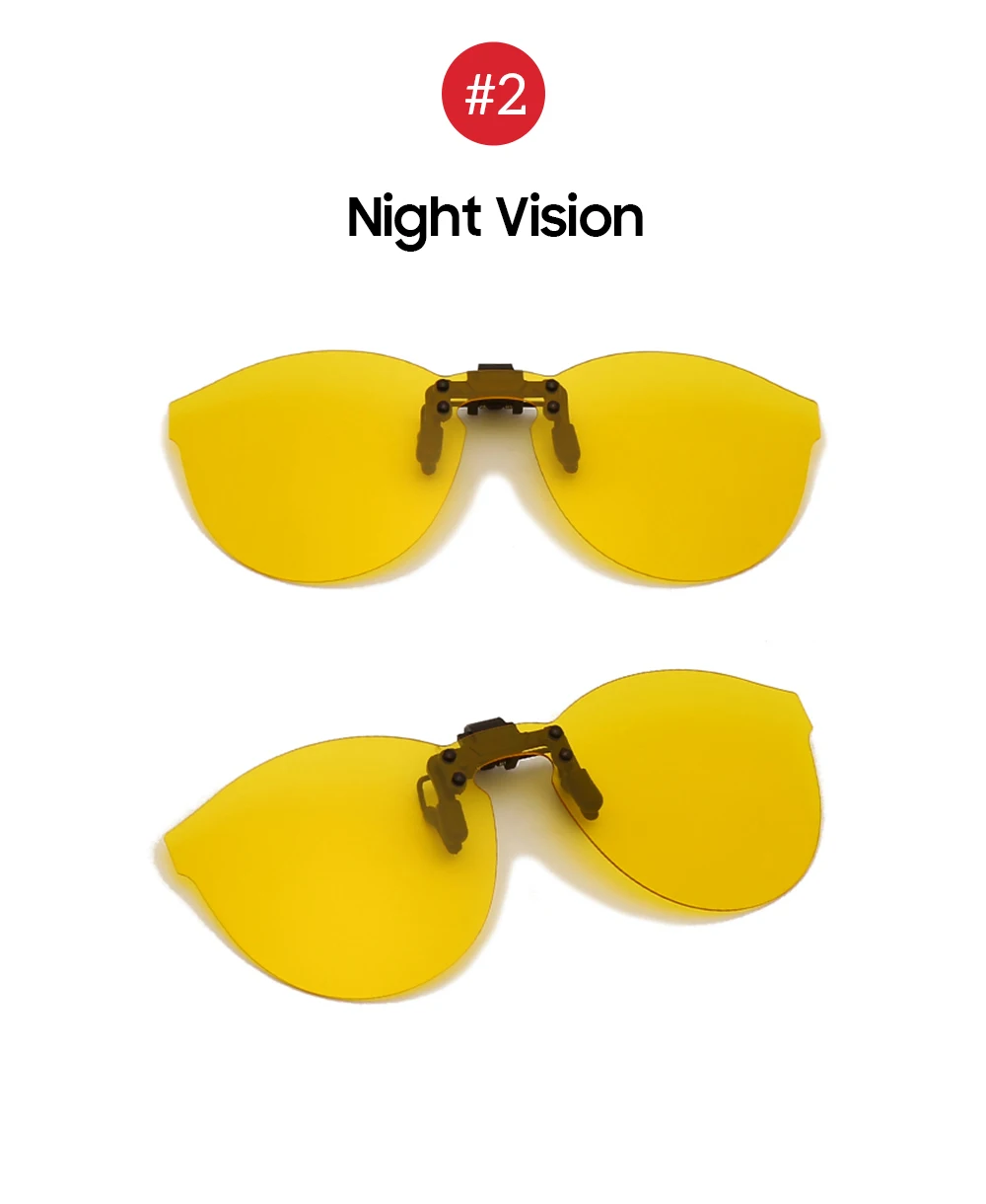 Vivibee quadratischer Spiegel Männer Klappclip auf polarisierten Nachtsicht-Fahr brille uv400 Frauen Sonnenbrille Angeln – Detail 12
