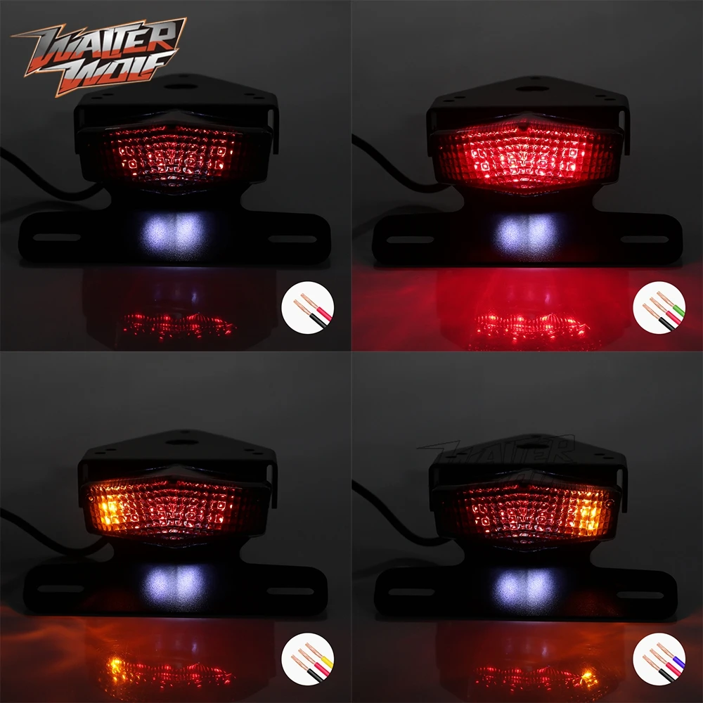 XR400 XR250 Tail Tidy License Plate Bracket LED Tail Brake Turn Signal Light For Honda XR250R XR400R XR 250 400 Motard 1996-2008 license plate holder motorcycle license plate holder motorcycle license plate motorcycle taillight