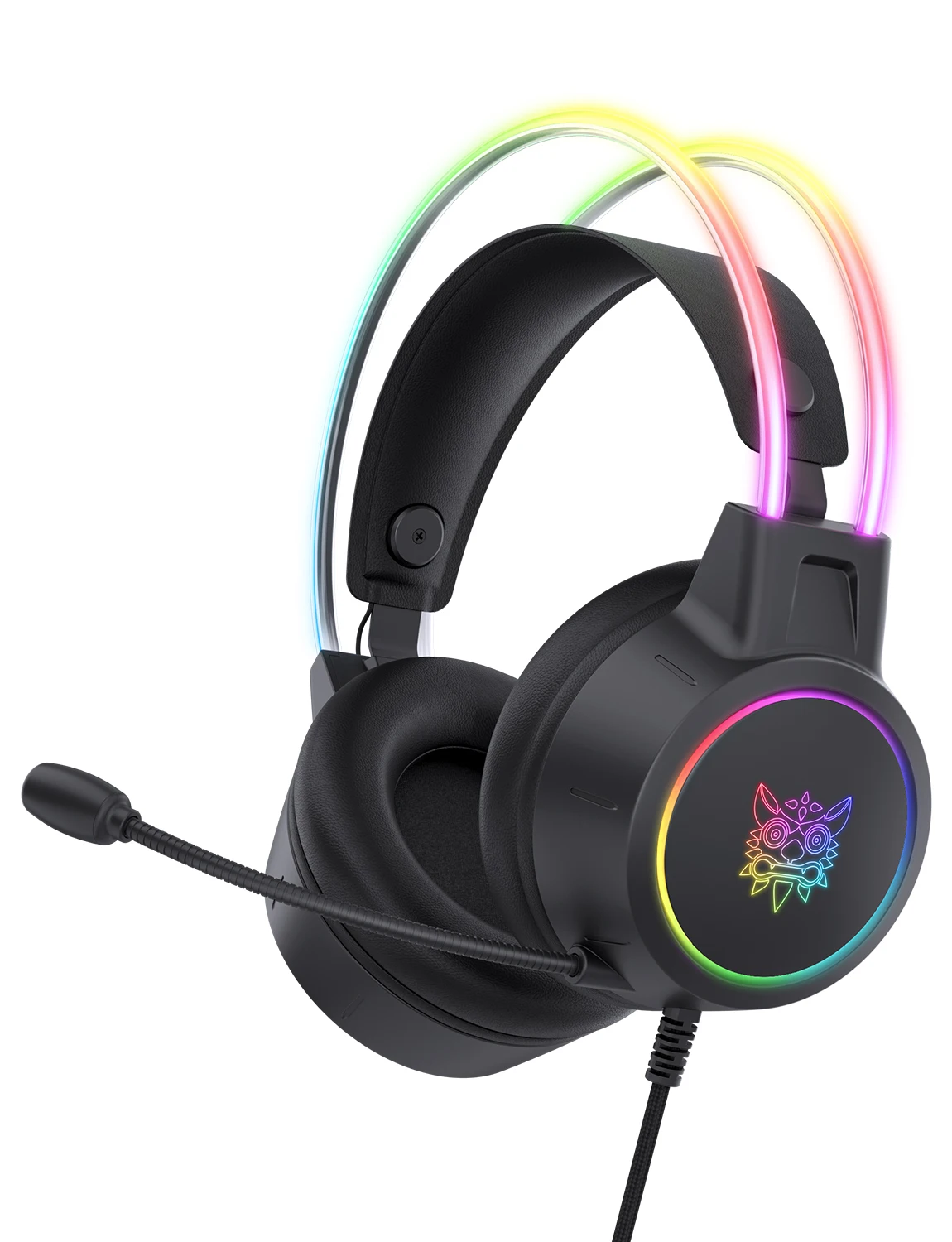 

ONIKUMAX15PRO Wired Gaming Headset Game Headphone Noise Canceling E-Sports Earphone with Microphone RGB LED Light Volume Control