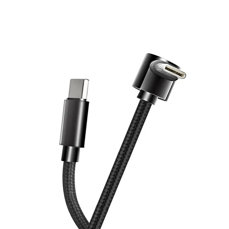 90도 엘보 타입-C 케이블 20V 3A 60W PD 고속 충전 타입 C - 타입 C (수-수) USB 타입-C 아이폰용 타입 C 퀵 와이어