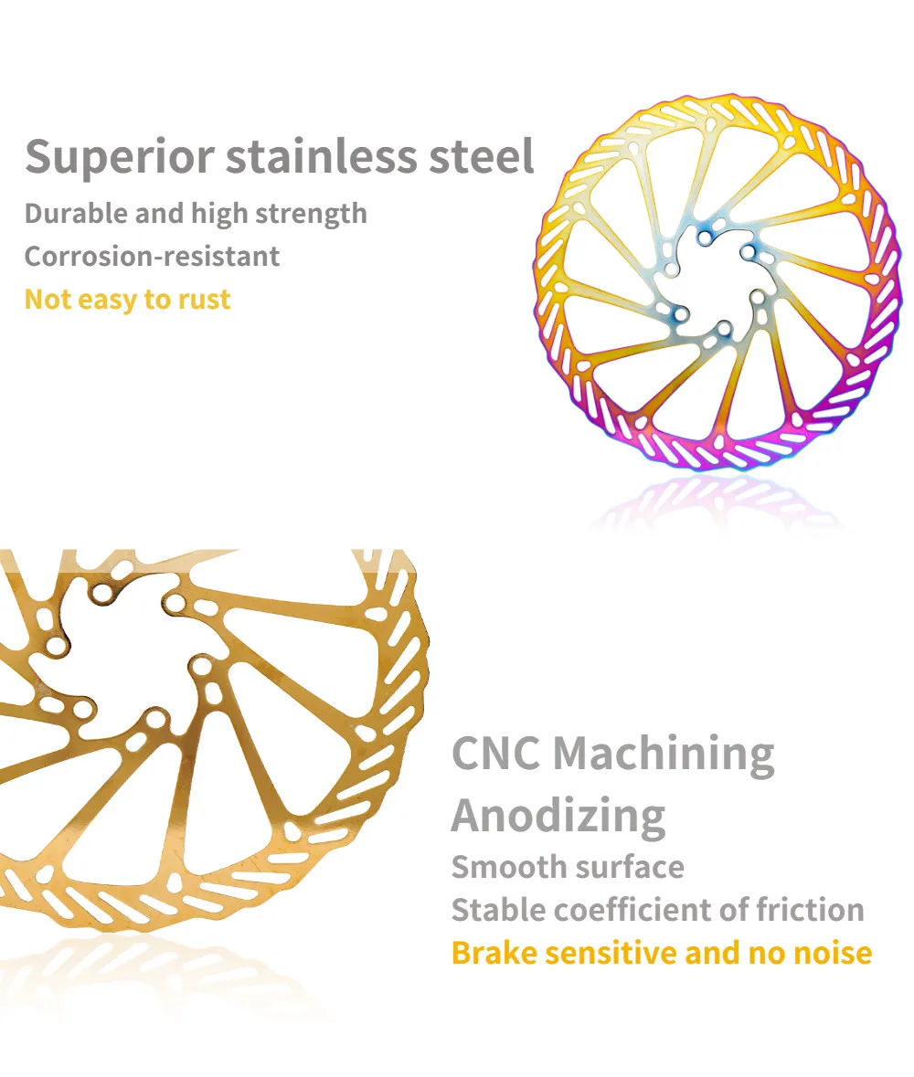 CHOOEE Bicycle Brake Rotors,Steel 160mm/180mm/203mm MTB Road Bike Disc Brake Rotor,For SHIMANO SRAM Centerline