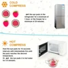 2 Pcs Glitter Sequin Gel Eye Mask and 1lips Ice Pack - Reusable Dual Temperature Eye Patches, Hot & Cold 6