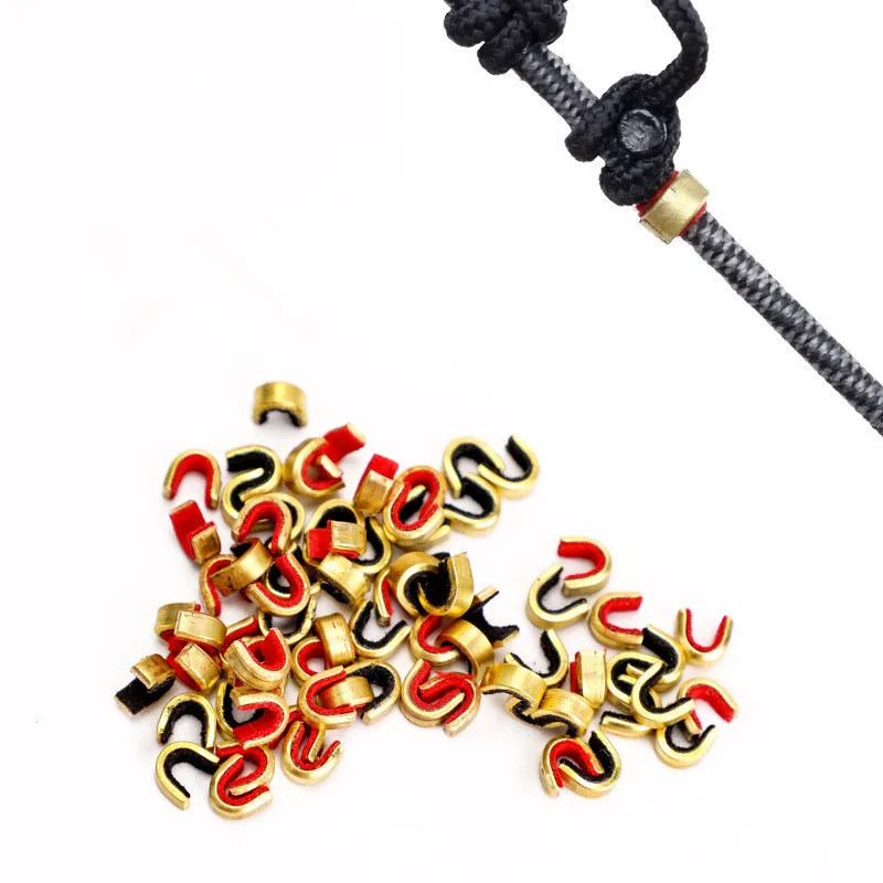 

2Pcs Archery Arrow Bow Strings Buckle Clip Copper Nocking Point Bow String Position Tool Shooting Arrow Accessories