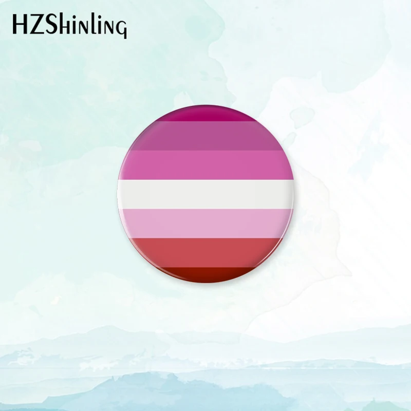Pin Brooches Pride Flags Badge Brooch Bisexual Gay Lesbian Flag Button Pin Backpack Decoration Pins Round Jewelry Women Gift