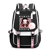 Cute Cartoon Kamado Nezuko Backpack Girls Boys School Large Capacity Zipper Backpacks Fashion Laptop Backpacks 1